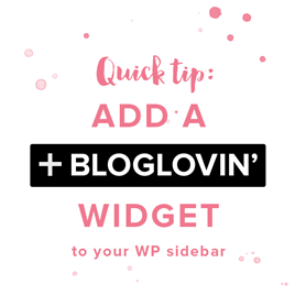 how to add the new bloglovin follow widget to wordpress