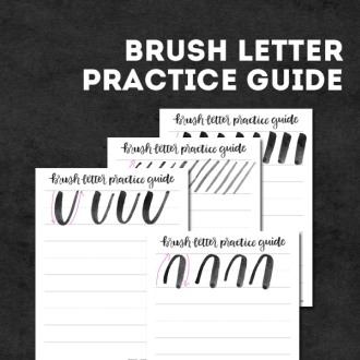 brush letter practice guide